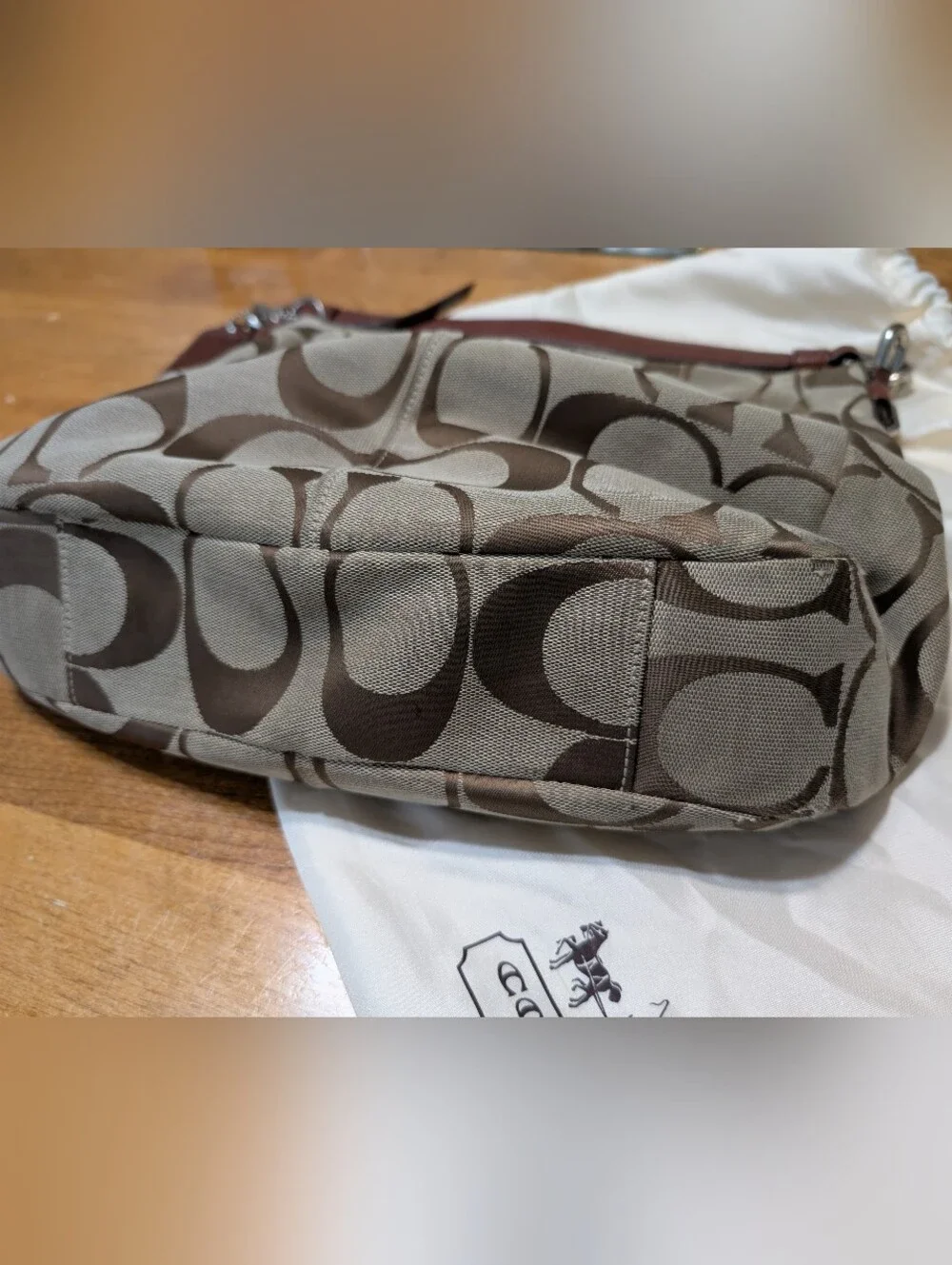Coach Brown Signature Hobo Bag